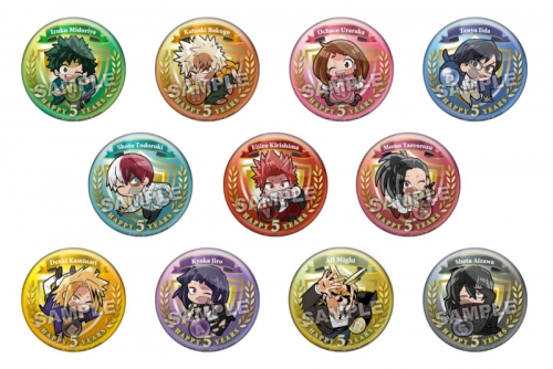 グッズ バッチ 僕のヒーローアカデミア ぴた でふぉめ Happy 5 Years 缶バッジ アニメイト